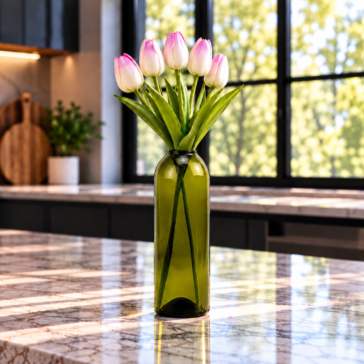 Wine Bottle Pod Vase
