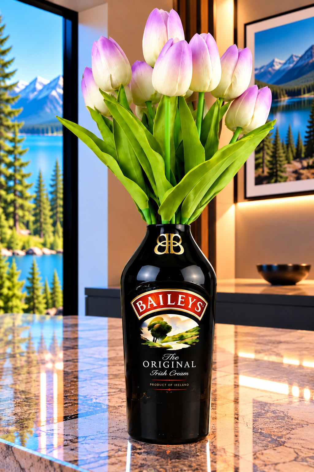 Baileys Irish Cream Bottle Pod Vase