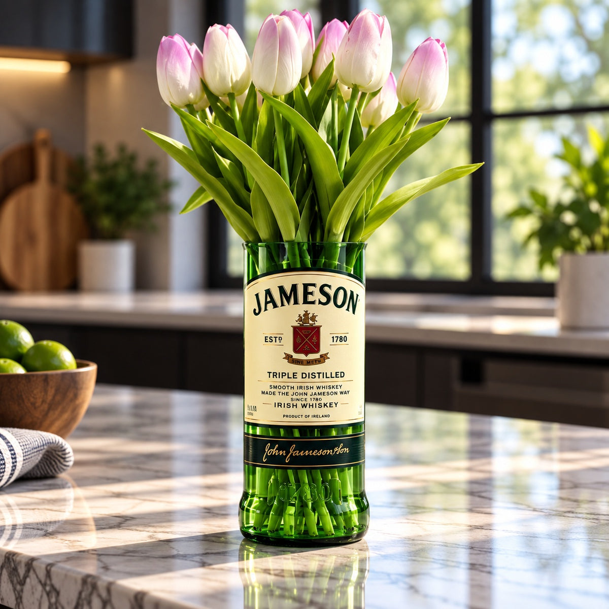 Jameson Irish Whiskey Bottle Vase