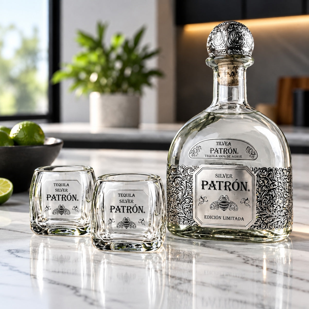 Patron Tequila Bottle Shot Glass