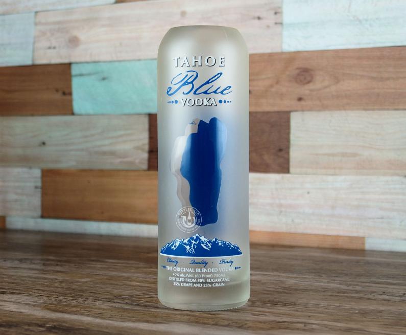 Tahoe Blue Vodka Bottle Vase