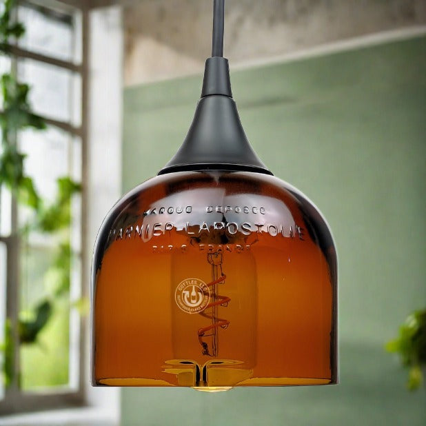 Grand Marnier Liqueur Bottle Pendant Light - Top Cut