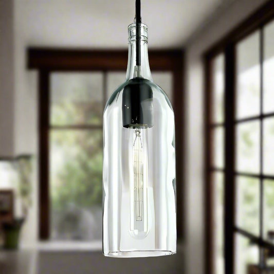 Wine Bottle Pendant Light - Bordeaux