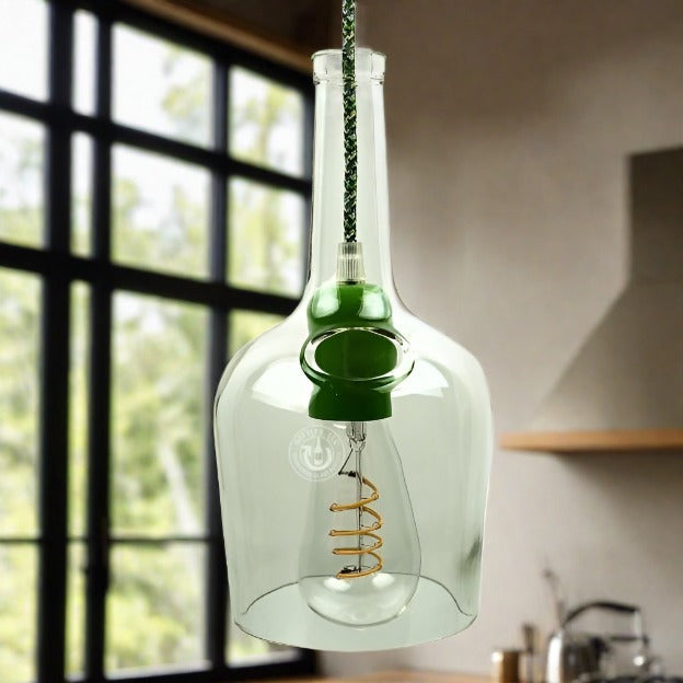 Cognac Bottle Pendant Light