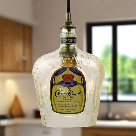 Crown Royal Whisky Bottle Pendant Light