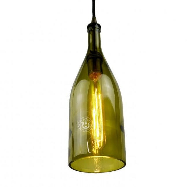 Wine Bottle Pendant Light - Burgundy