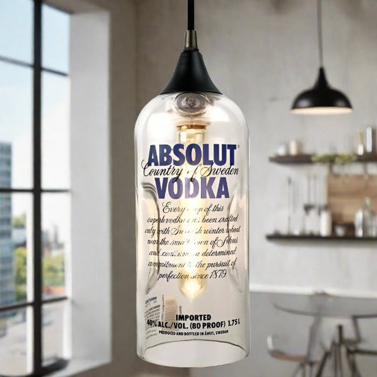 Absolut Vodka Bottle Pendant Light