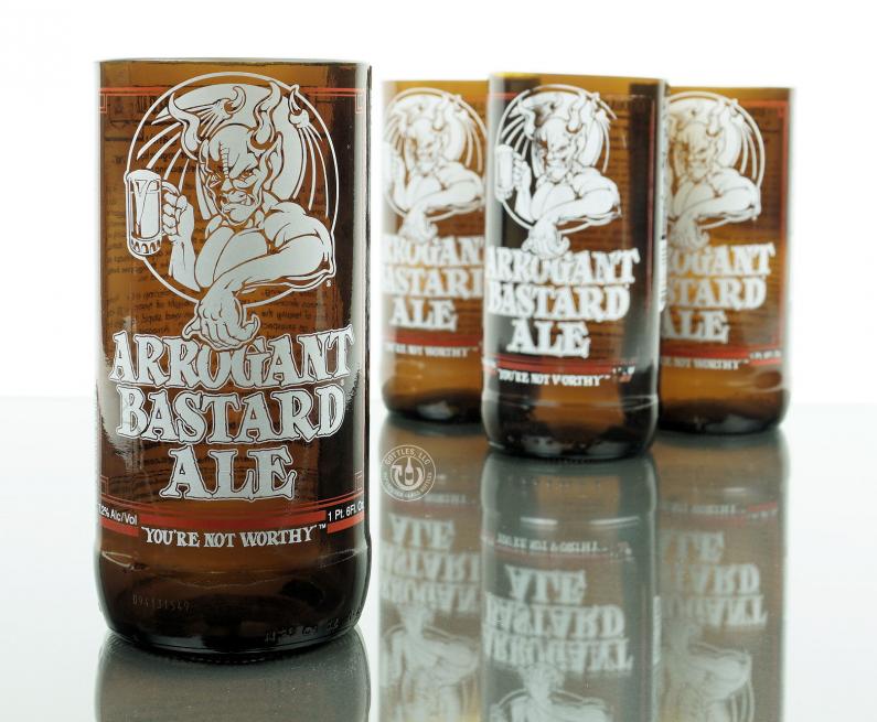 Arrogant Bastard Ale Bottle 14oz Glass Set