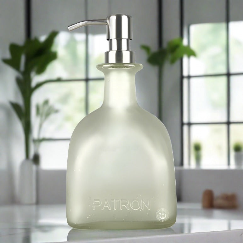 Patron Tequila Bottle Soap Dispenser - Frosted