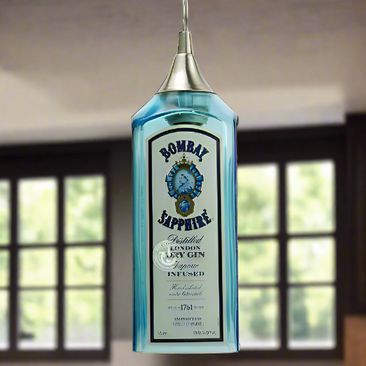 Bombay Sapphire Gin Bottle Pendant Light