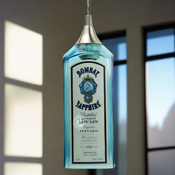 Bombay Sapphire Gin Bottle Pendant Light