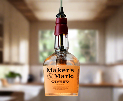 Maker's Mark Whisky Bottle Pendant Light
