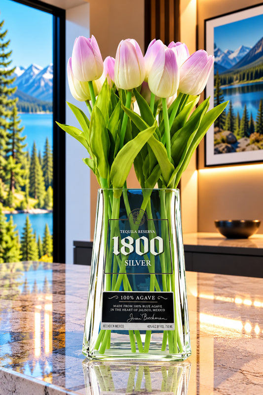 1800 Tequila Bottle Vase