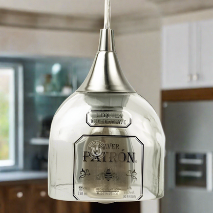 Patron Tequila Bottle Pendant Light - Top Cut