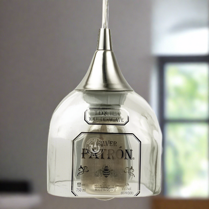 Patron Tequila Bottle Pendant Light - Top Cut