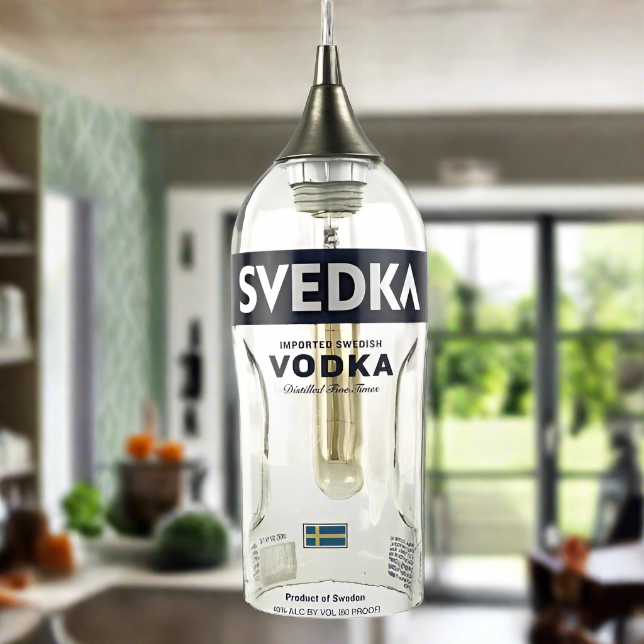 Svedka Vodka Bottle Pendant Light
