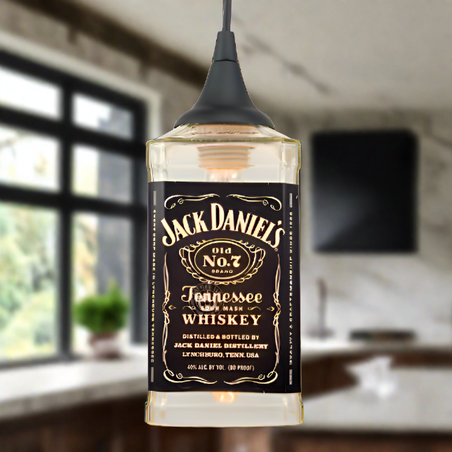 Jack Daniel's Whiskey Bottle Pendant Light