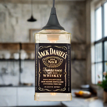 Jack Daniel's Whiskey Bottle Pendant Light