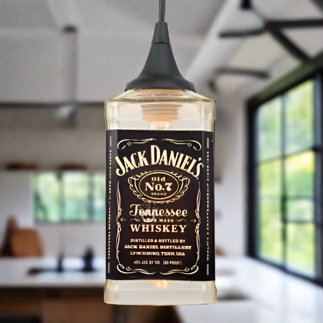 Jack Daniel's Whiskey Bottle Pendant Light