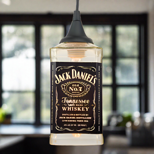 Jack Daniel's Whiskey Bottle Pendant Light