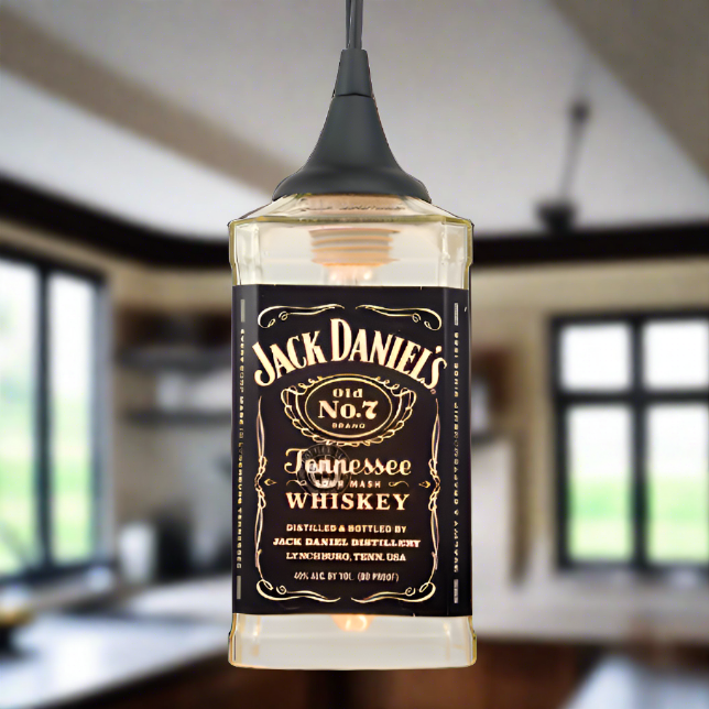 Jack Daniel's Whiskey Bottle Pendant Light