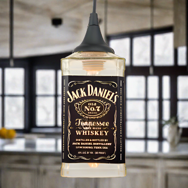 Jack Daniel's Whiskey Bottle Pendant Light