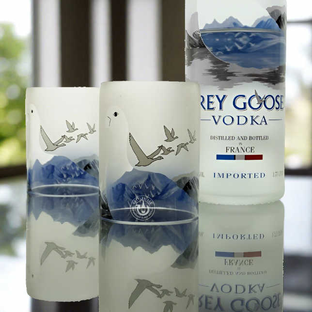 Grey Goose Vodka Bottle Candle Cover Set - Mid Cut