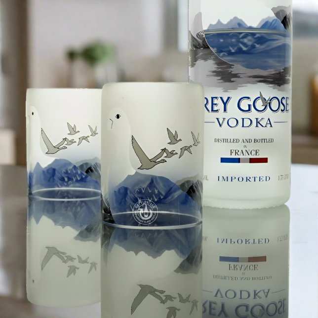 Grey Goose Vodka Bottle Candle Cover Set - Mid Cut