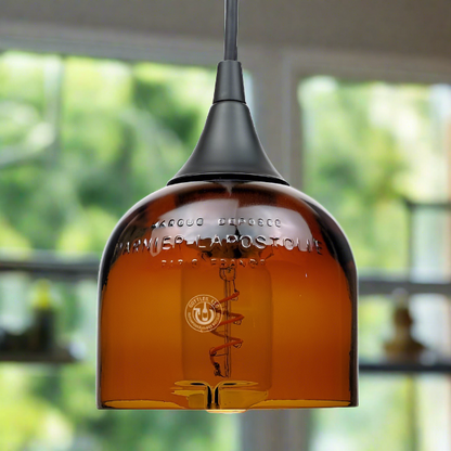 Grand Marnier Liqueur Bottle Pendant Light - Top Cut