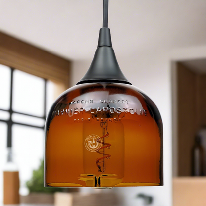 Grand Marnier Liqueur Bottle Pendant Light - Top Cut