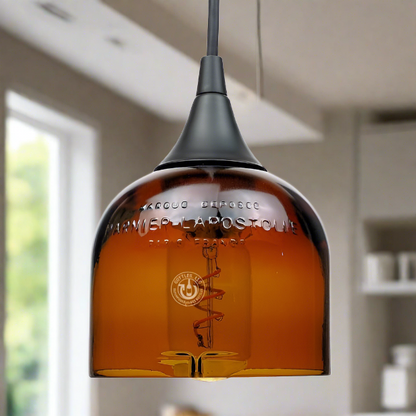 Grand Marnier Liqueur Bottle Pendant Light - Top Cut