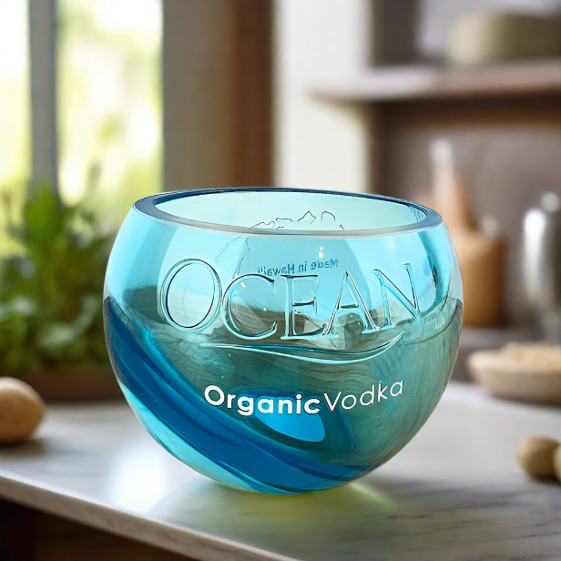 Ocean Organic Vodka Bottle Bowl