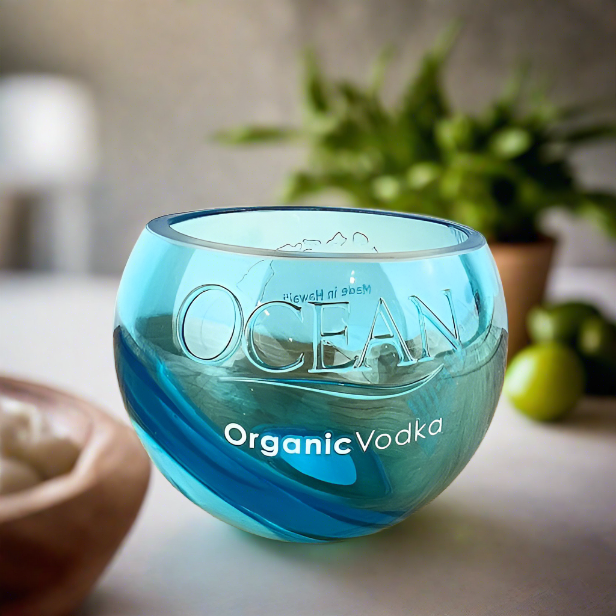 Ocean Organic Vodka Bottle Bowl