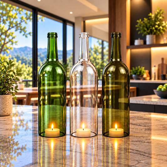 Wine Bottle Candle Cover - Bordeaux