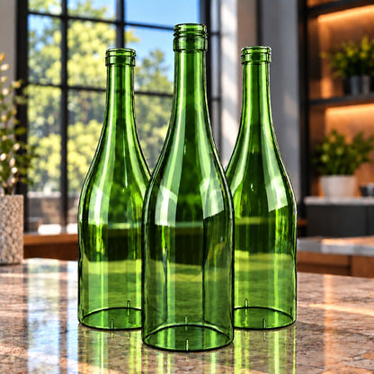 Wine Bottle Candle Cover Set - Burgundy