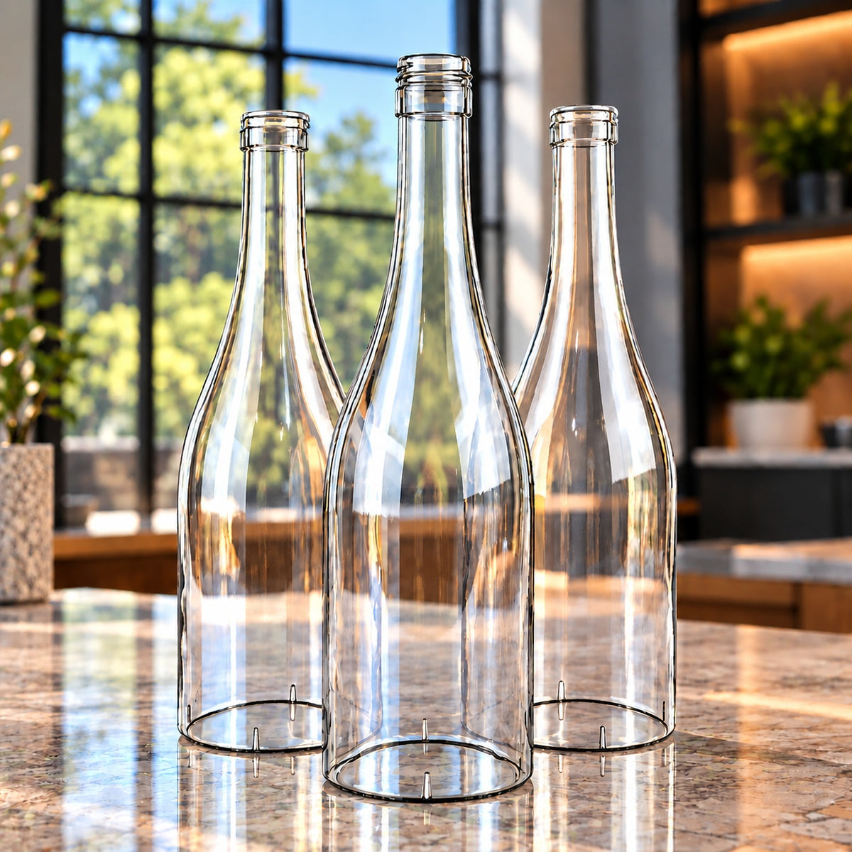 Wine Bottle Candle Cover Set - Burgundy