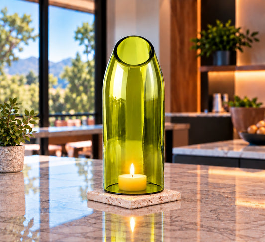 Wine Bottle Candle Cover Set - Low Slanted Cut