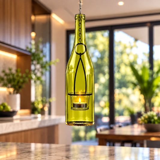 Wine Bottle Hanging Lantern