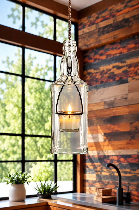 Jack Daniel's Whiskey Bottle Hanging Lantern