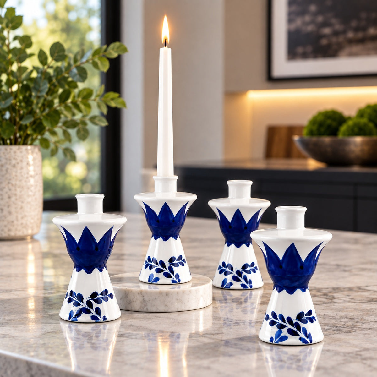 Clase Azul Tequila Bottle Candle Holder Set