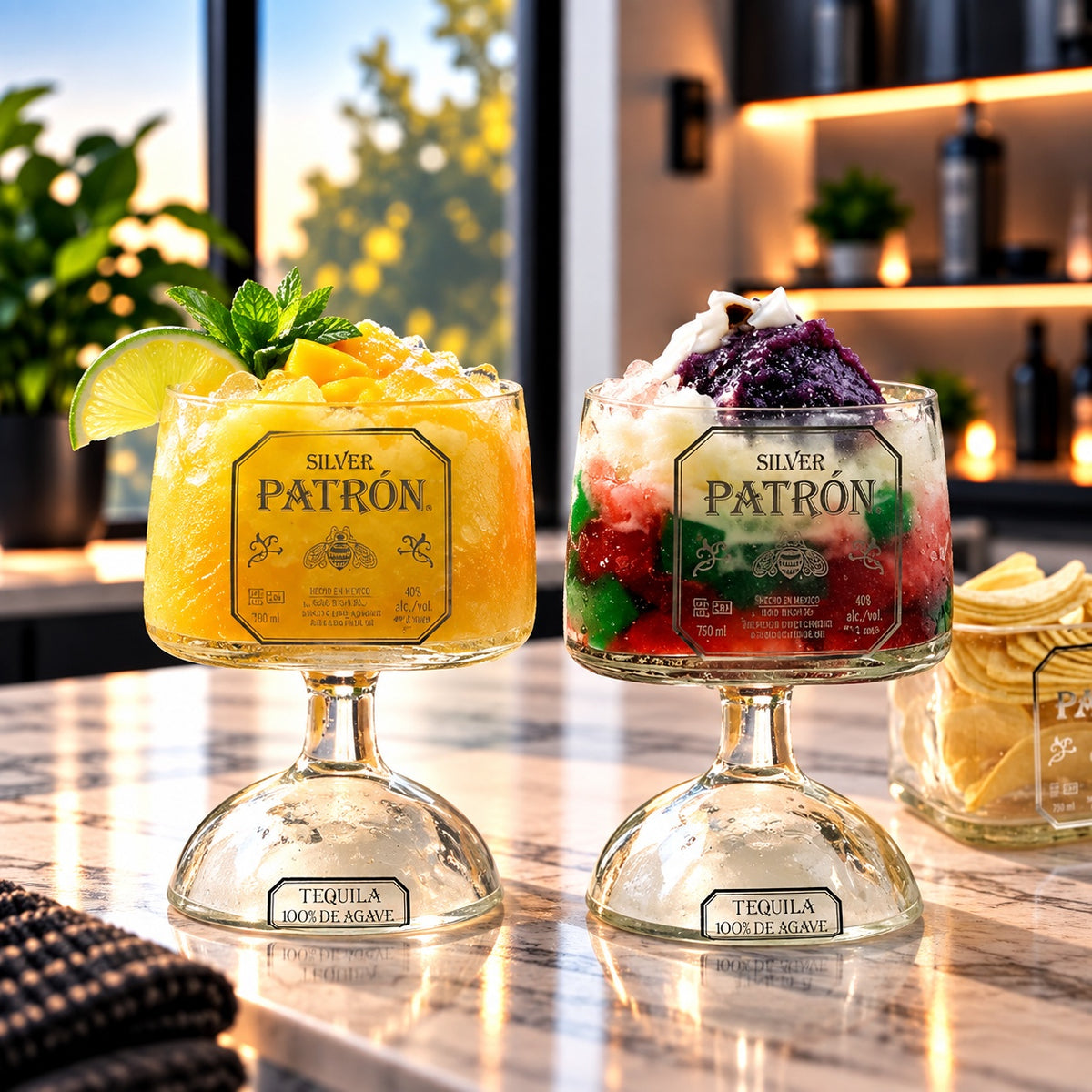 Patron Tequila Bottle Drinking Glass