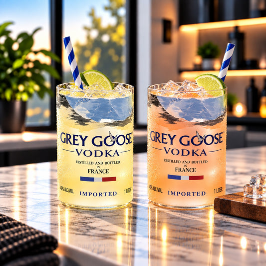 Grey Goose Vodka Bottle 12oz Glass Set