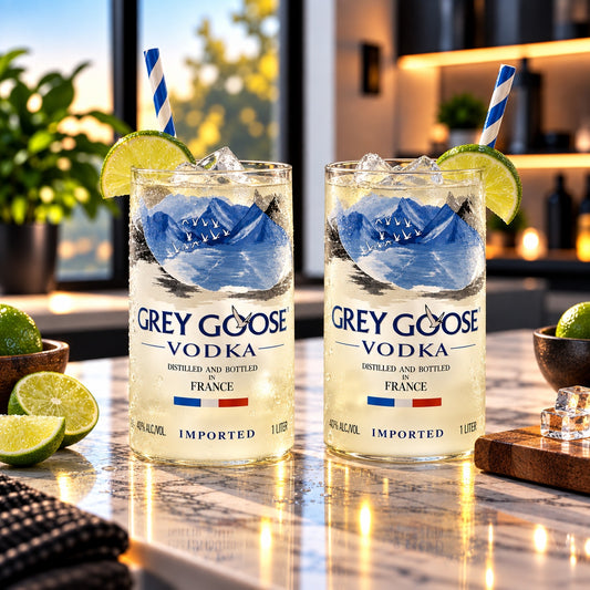 Grey Goose Vodka Bottle 18oz Glass Set