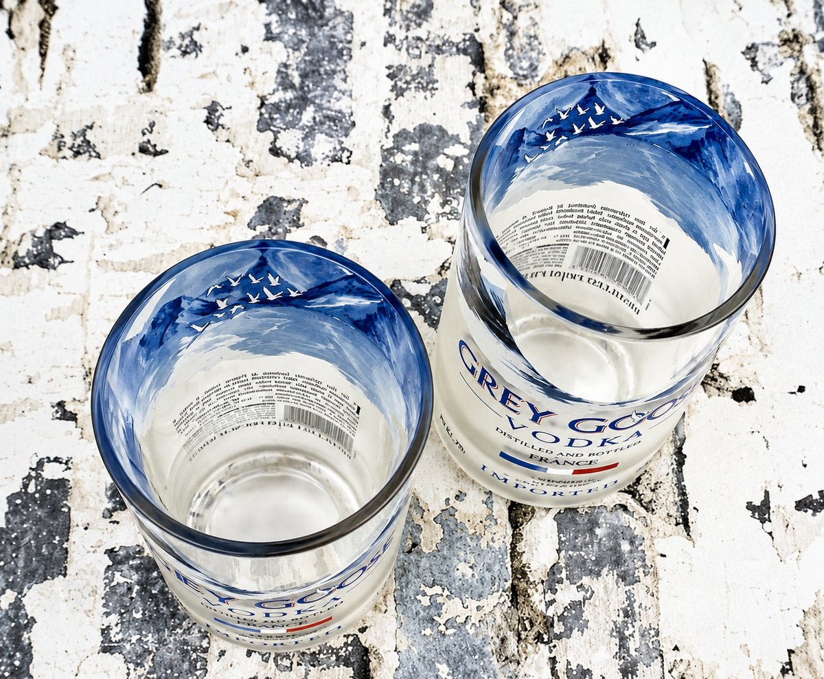 Grey Goose Vodka Bottle 18oz Glass Set