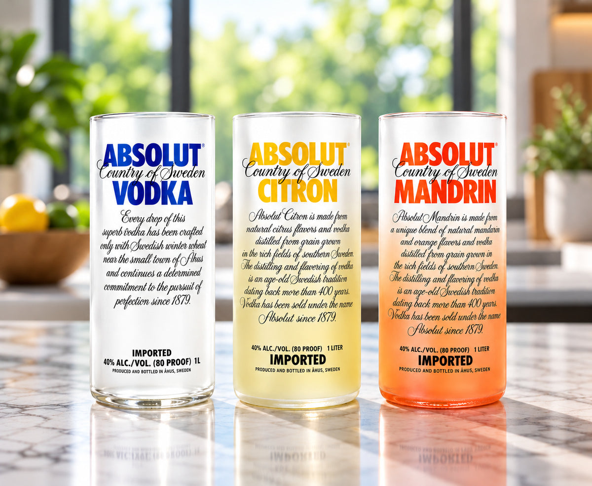 Absolut Vodka Bottle 30oz Glass