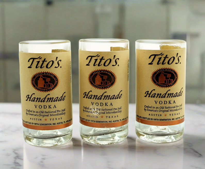 One (1) Tito's Vodka Bottle Shot Glass