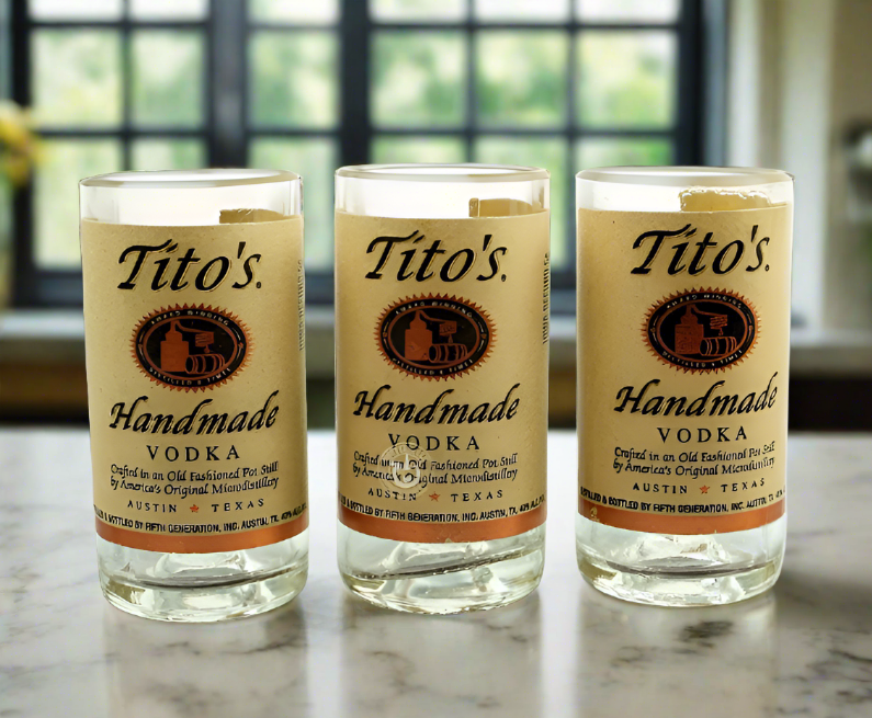 One (1) Tito's Vodka Bottle Shot Glass