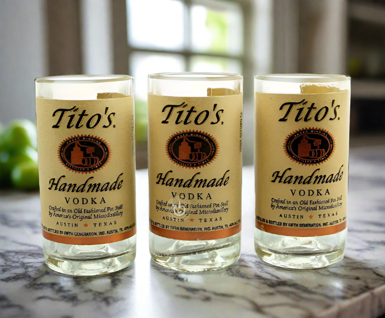 One (1) Tito's Vodka Bottle Shot Glass