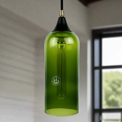 Wine Bottle Pendant Light - Bordeaux Top Cut