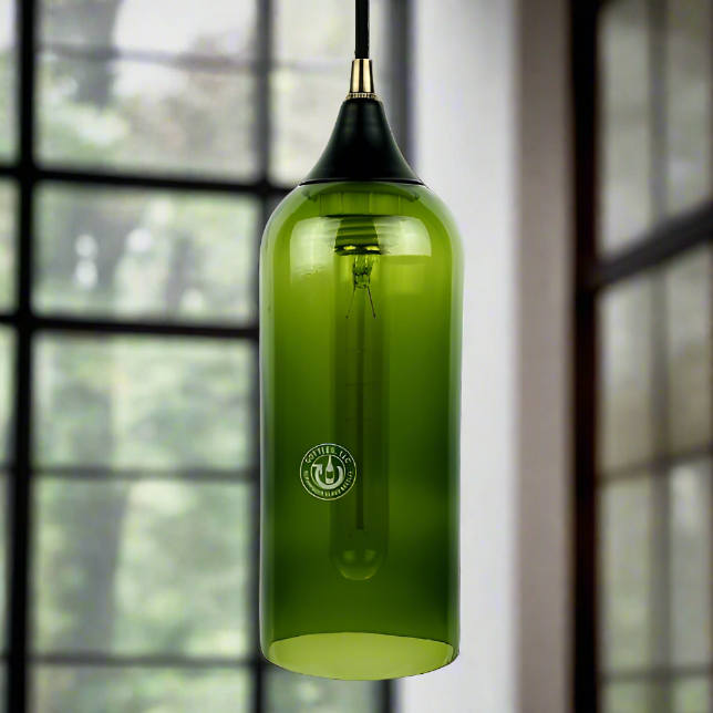 Wine Bottle Pendant Light - Bordeaux Top Cut